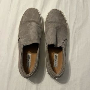 Steve Madden Gray Suede Ecentrcq Slip On Sneakers
